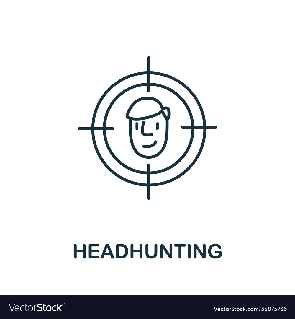 Headhunting icon simple line element