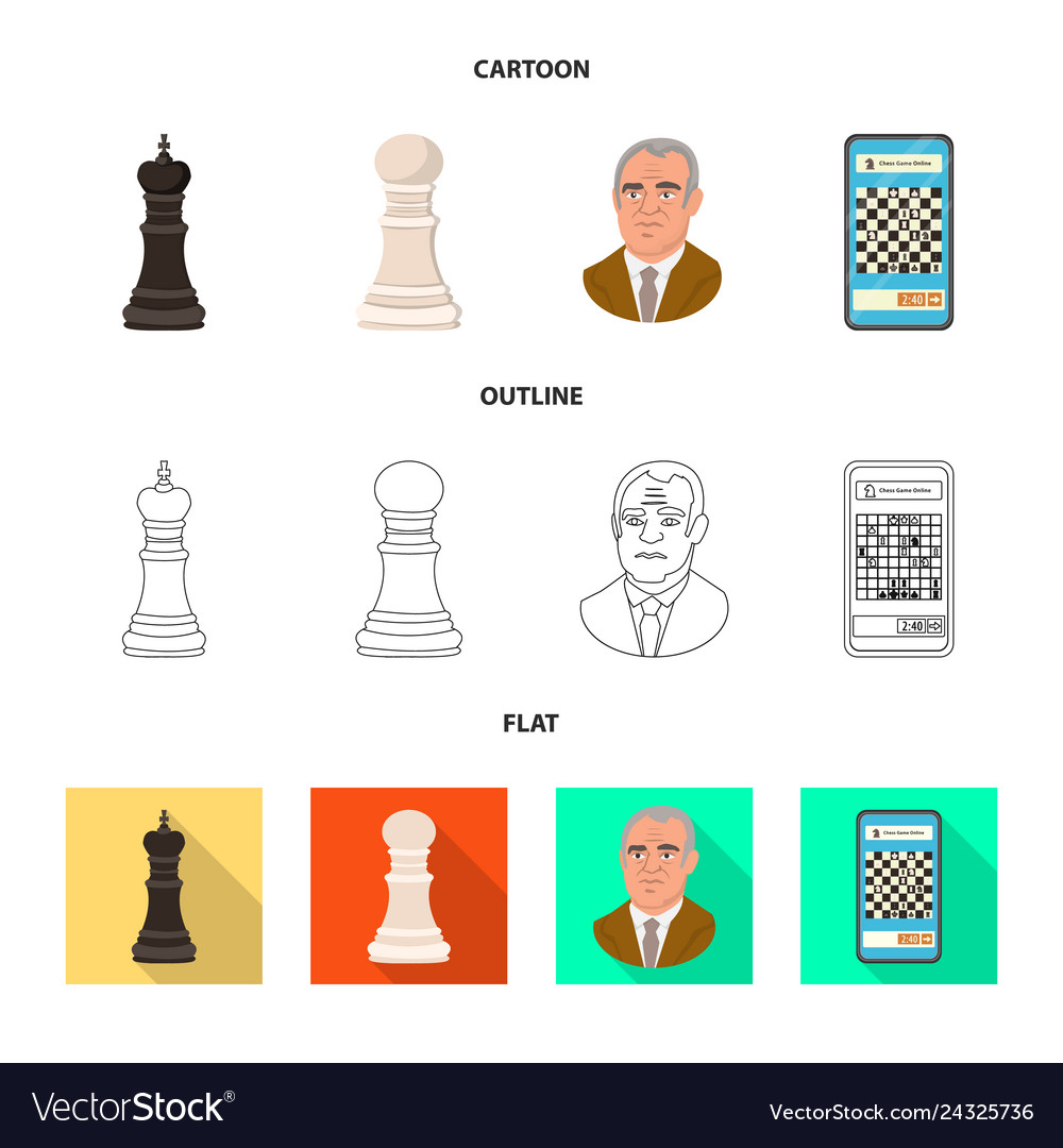 Isolated object of checkmate and thin sign set