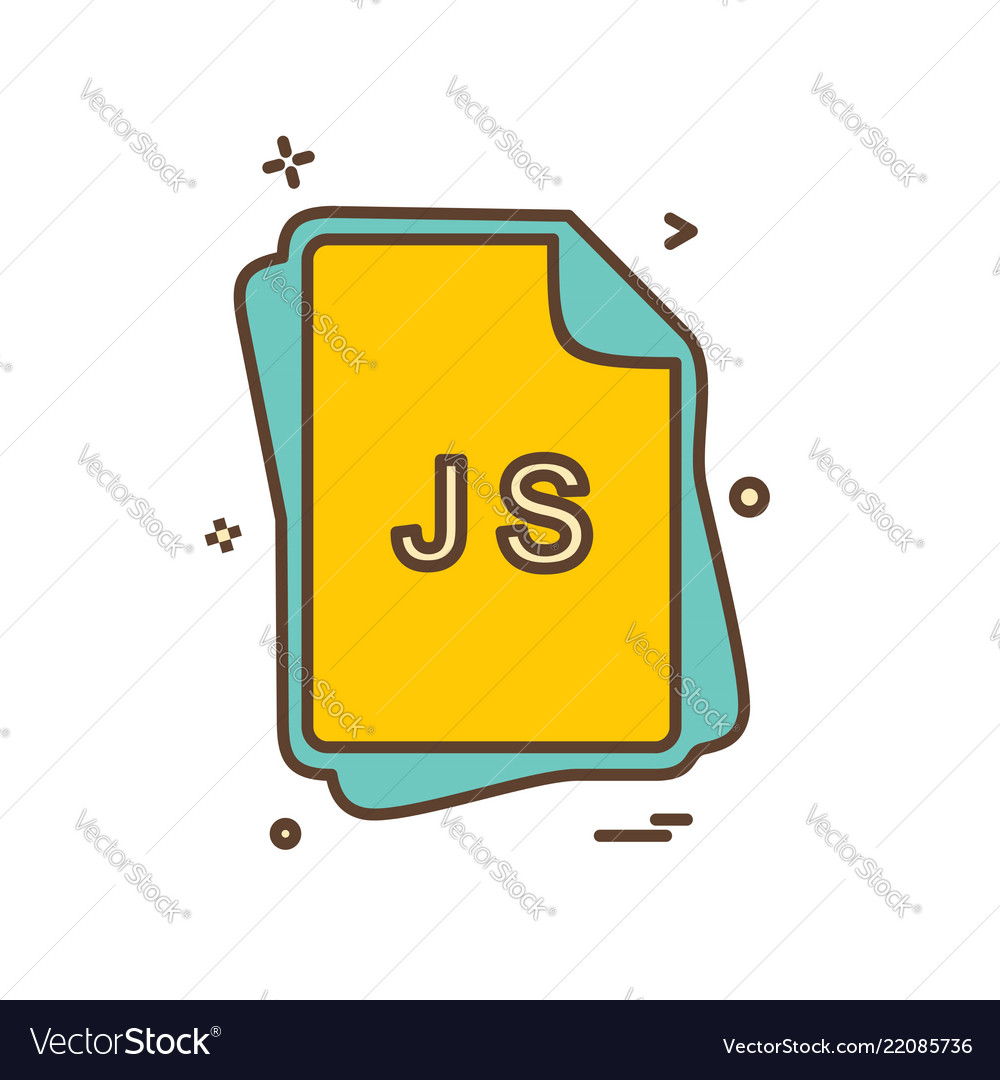 Js Dateityp Icon Design vector image Js Dateityp Icon Design