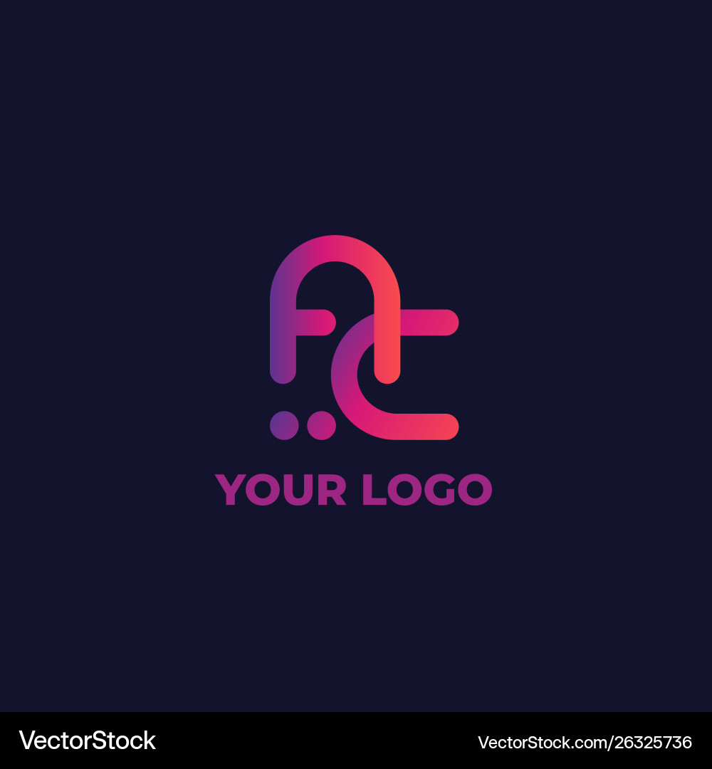 Logo ac initials Royalty Free Vector Image - VectorStock