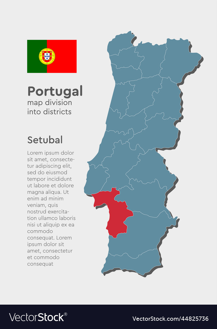 Vetores de Portugalaltamente Mapa Detalhado e mais imagens de Mapa - Mapa,  Distrito de Setúbal, Espanha - iStock