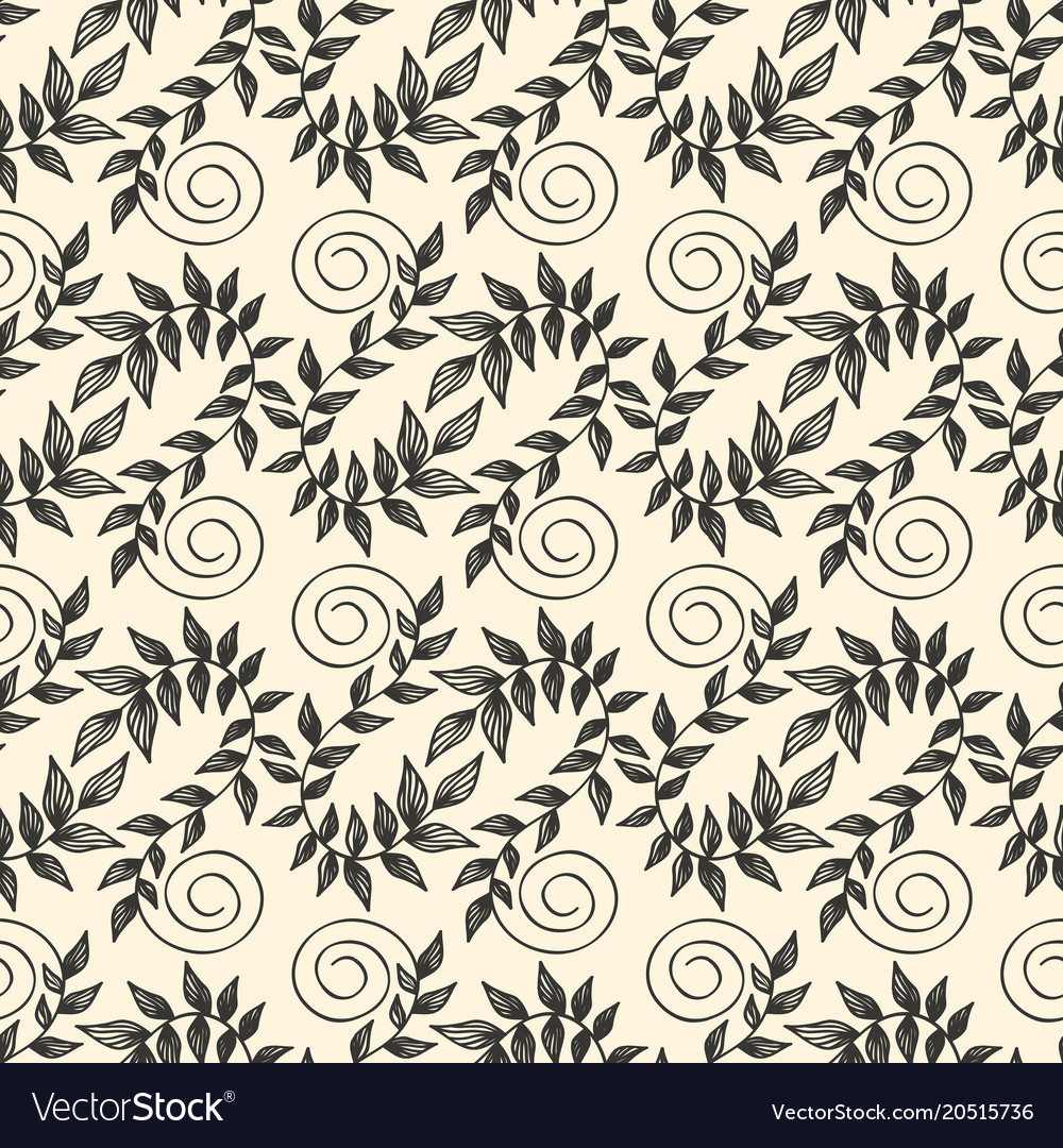 Monogram leaves pattern