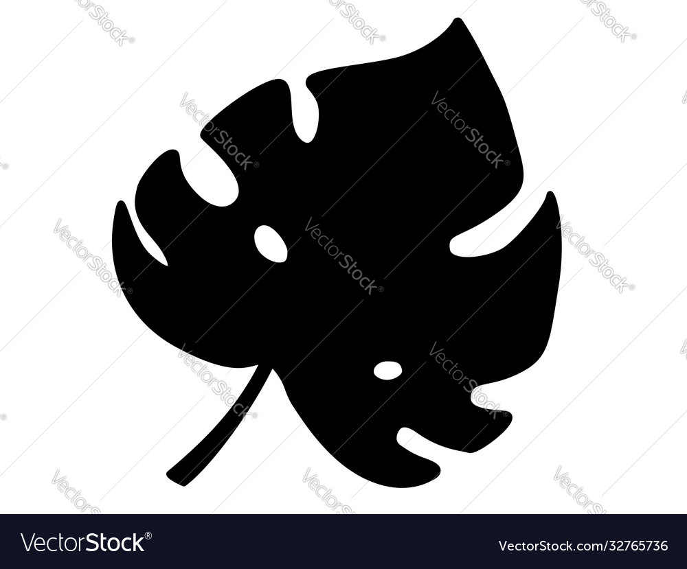 Monstera leaf - black silhouette