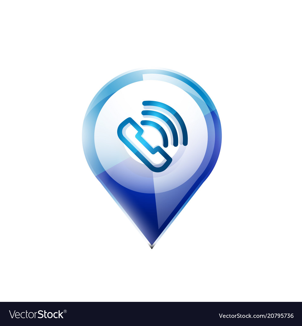 Phone button call support idea Vector Image Phone button call support idea