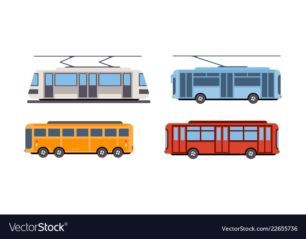 Trolley bus tram public city transportation