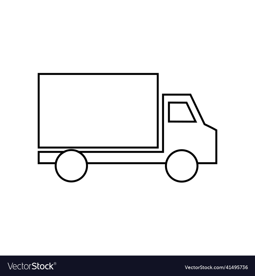 Truck line icon thin line for any web design Vector Image