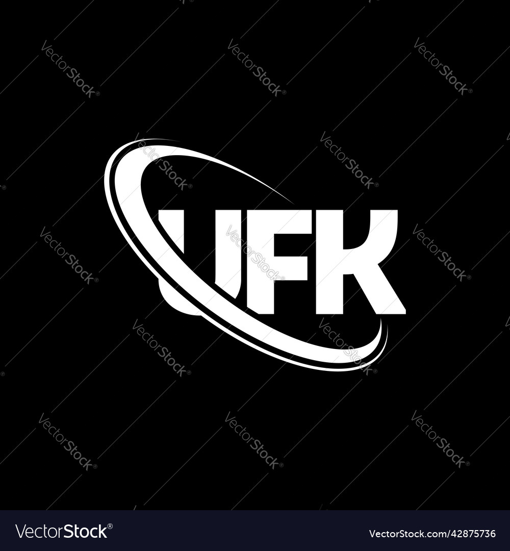 Ufk logo letter design Royalty Free Vector Image
