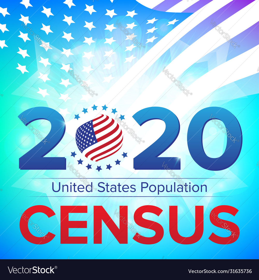 United states population census 2020 banner Vector Image