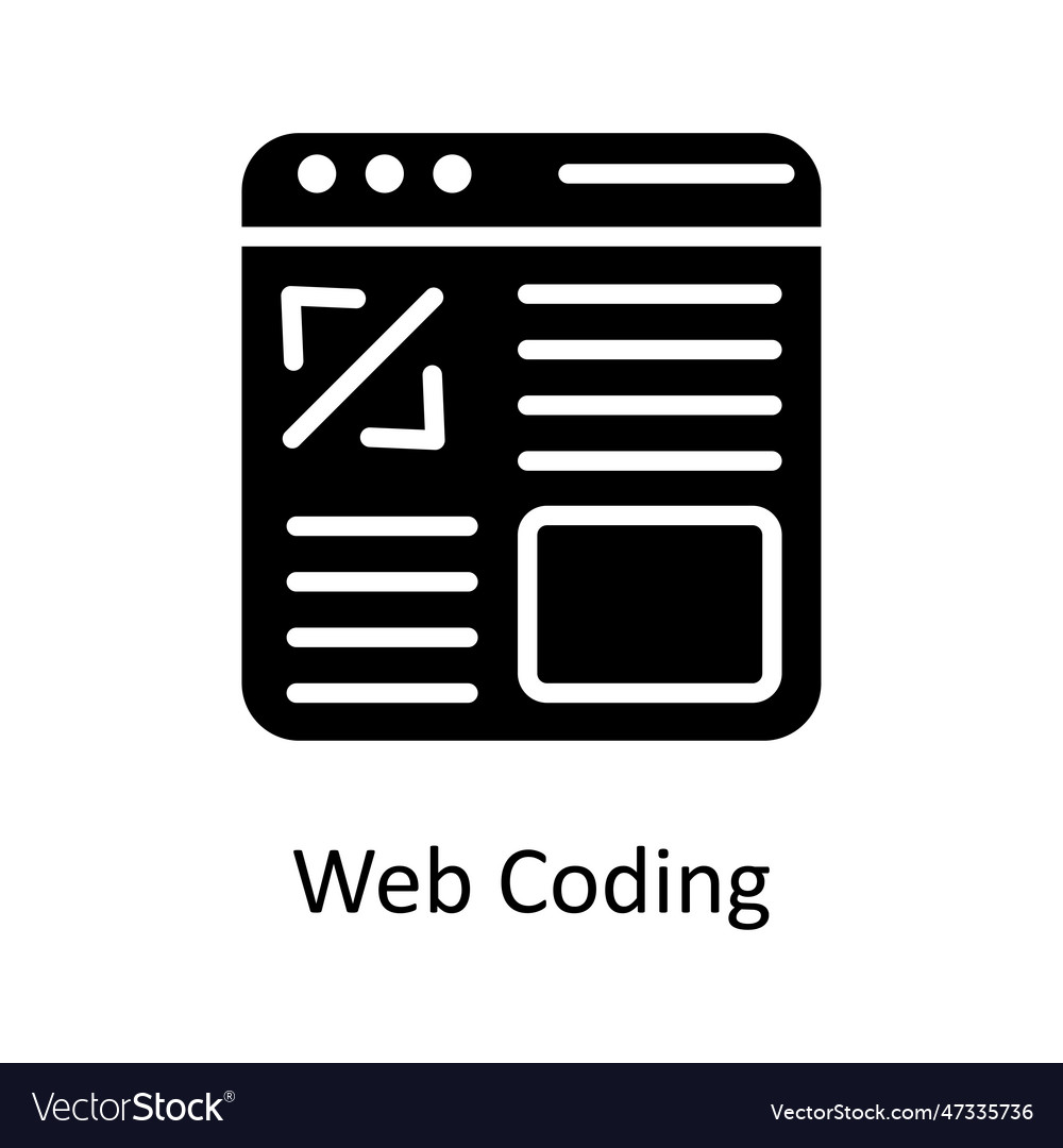 Web Codierung solide Icon Design