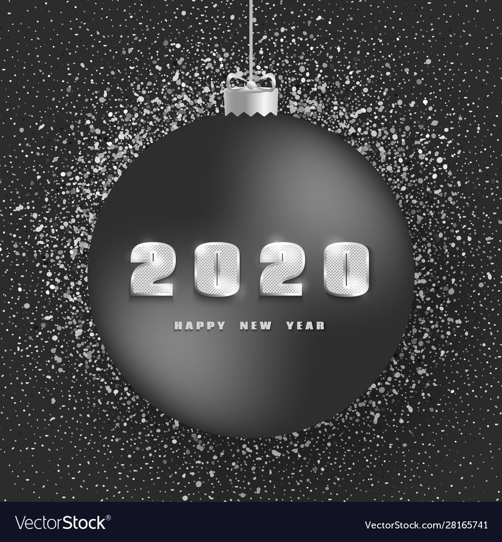 2020 happy new year greeting card