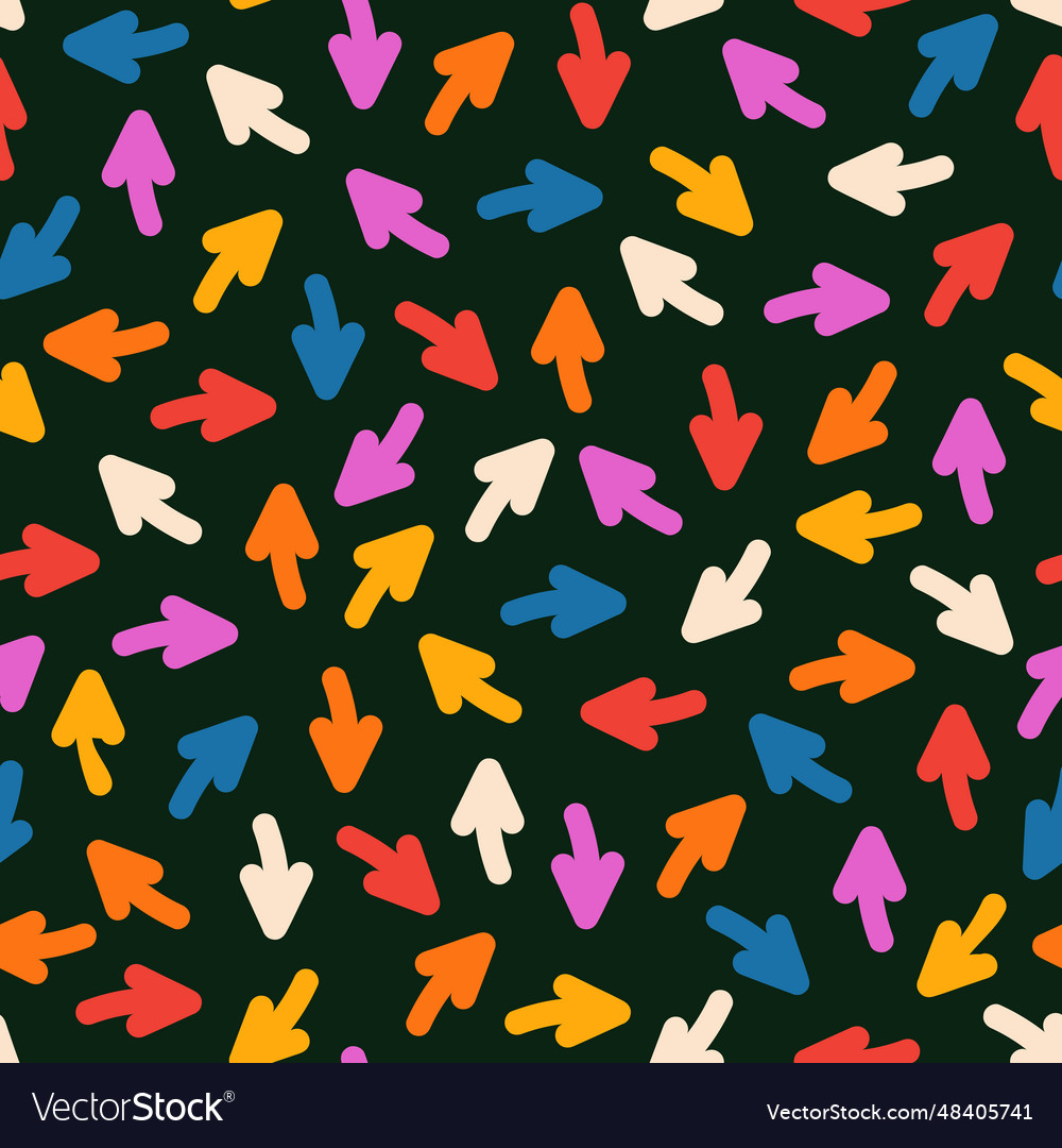 Abstract arrow shapes modern seamless pattern