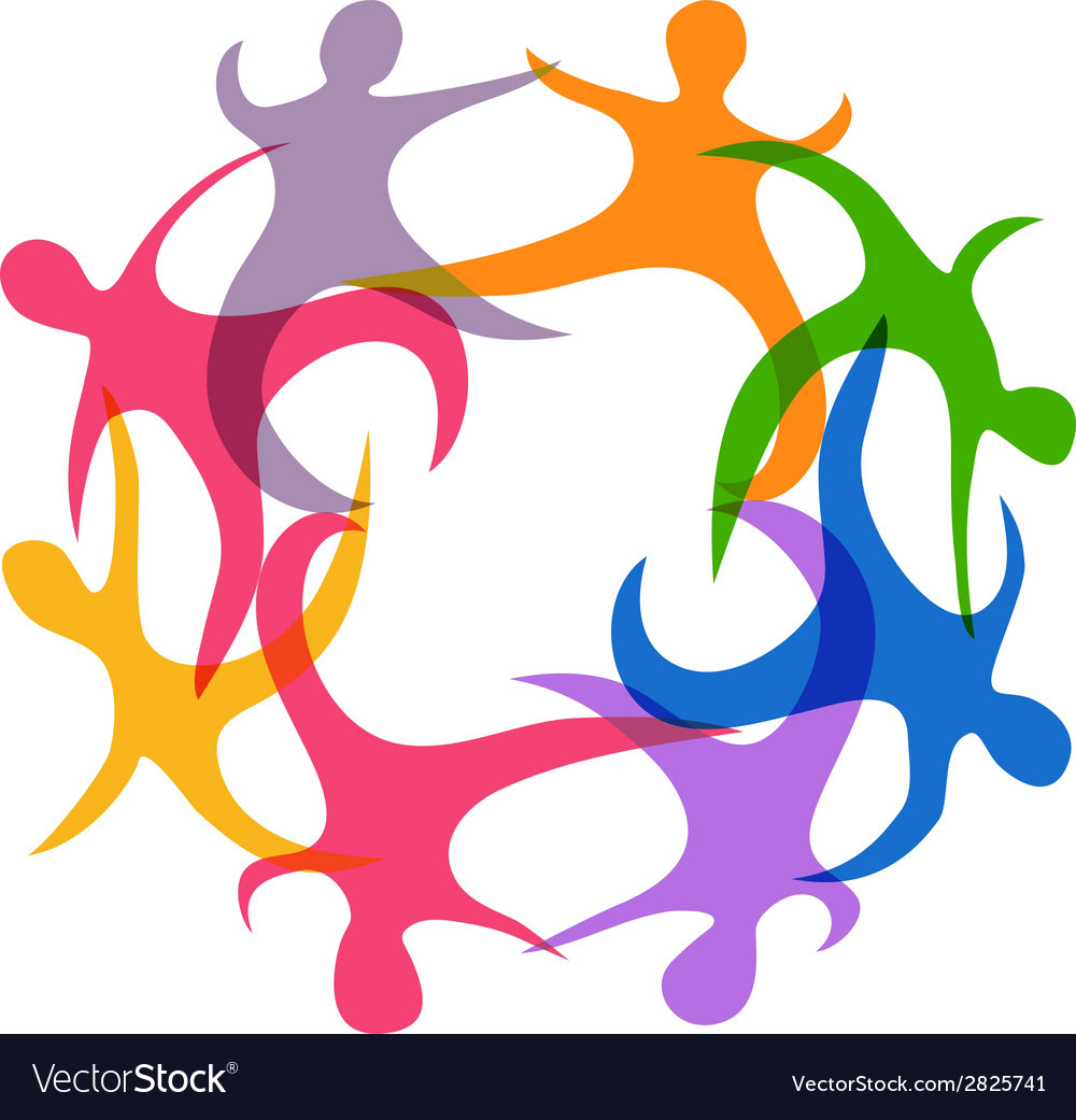 Abstract teamwork symbol