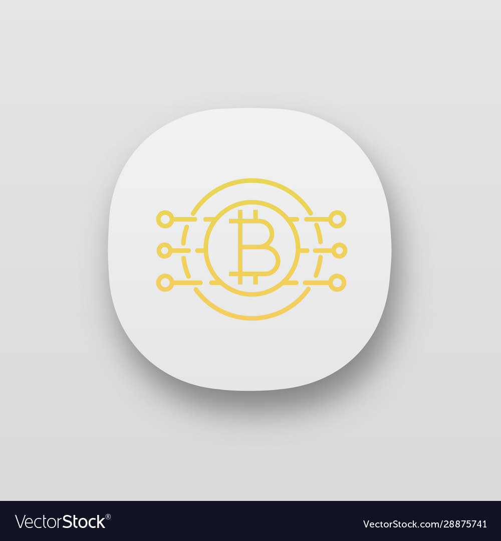 Bitcoin app icon Vector Image Bitcoin app icon