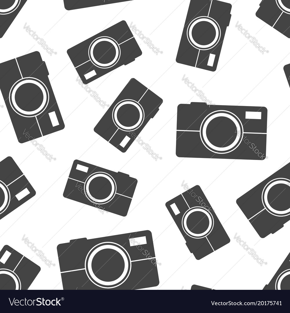 Camera icon seamless pattern background business