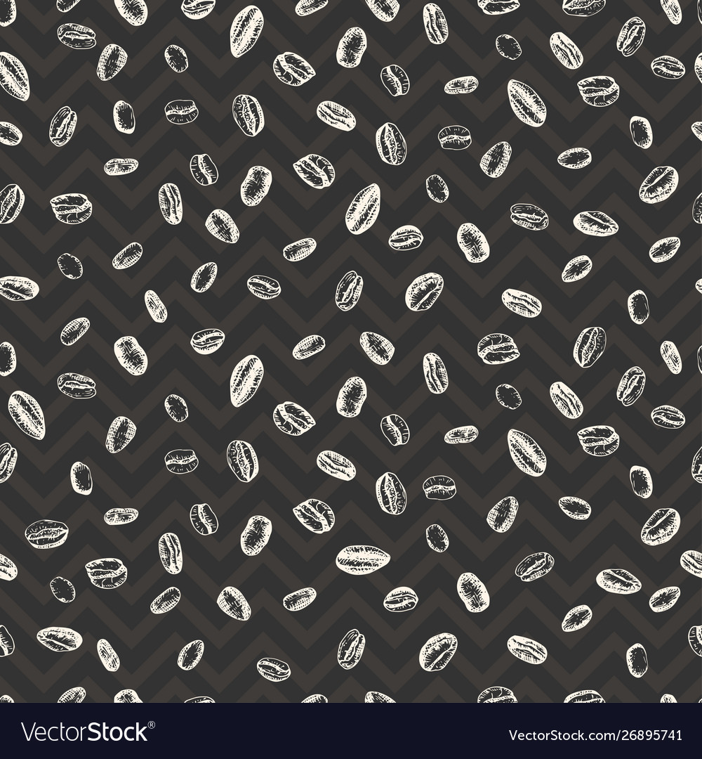 Coffee Bean Sketch Pattern