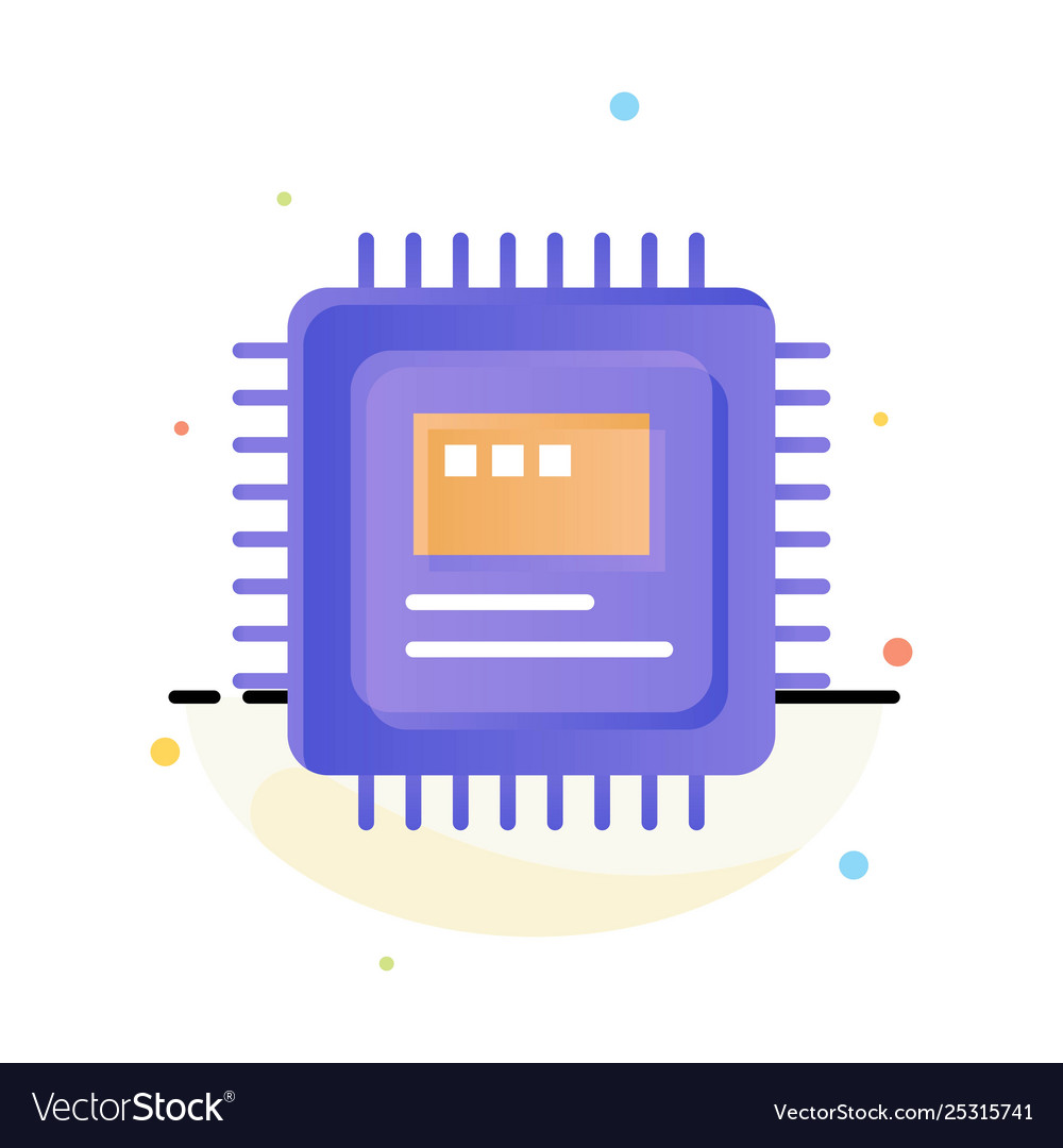 Cpu Speicher Computer Hardware abstrakte flache Farbe vector image Cpu Speicher Computer Hardware abstrakte flache Farbe