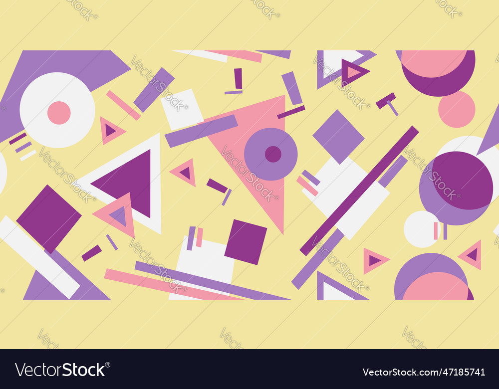 Modern abstract shapes geometric seamless pattern Vector Image