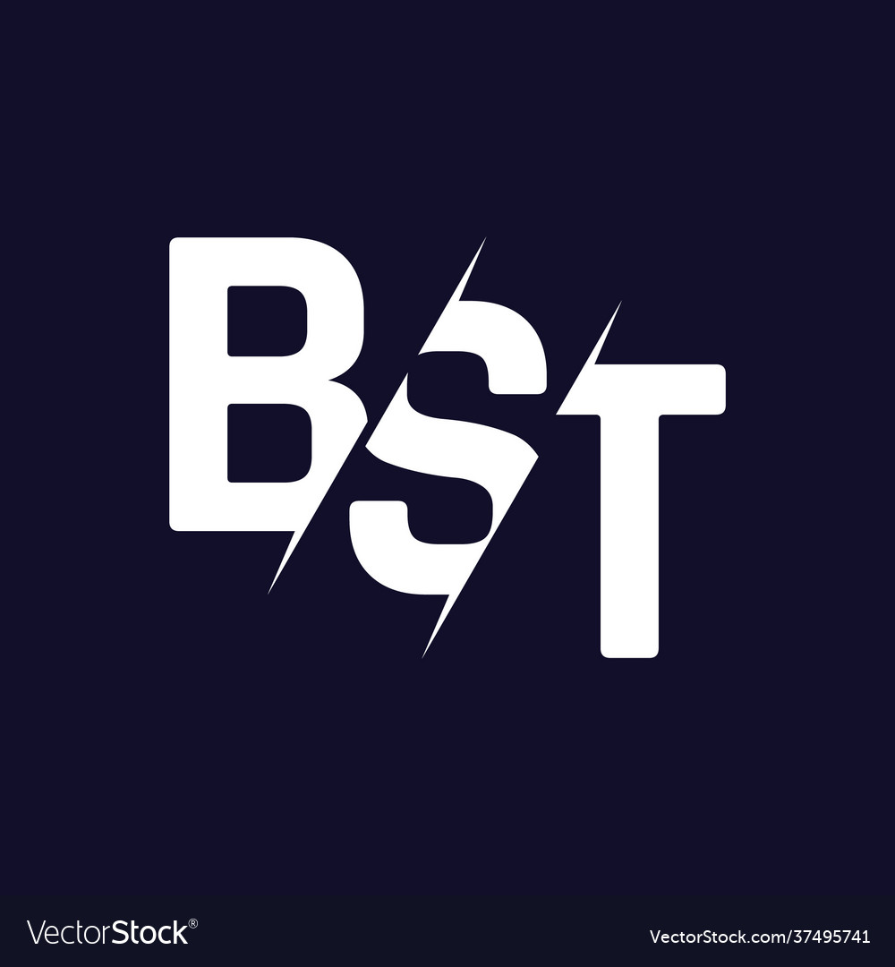 Monogram letters initial logo design bst
