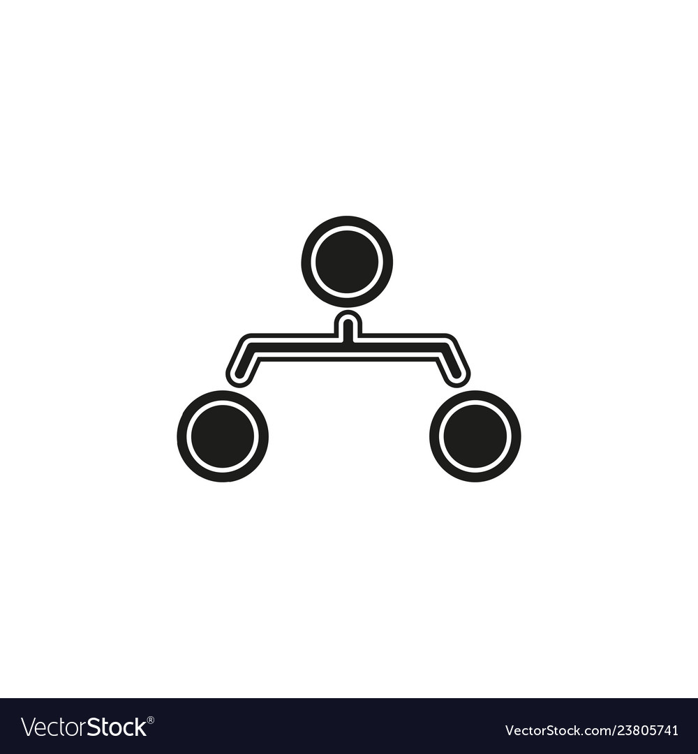Organization chart icon - hierarchy structure vector image Organization chart icon - hierarchy structure
