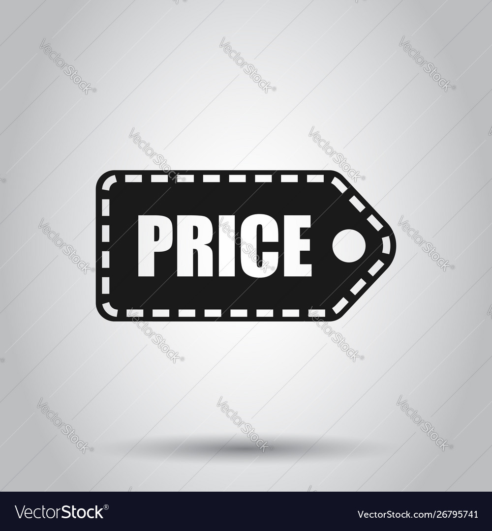 Price coupon icon in flat style tag