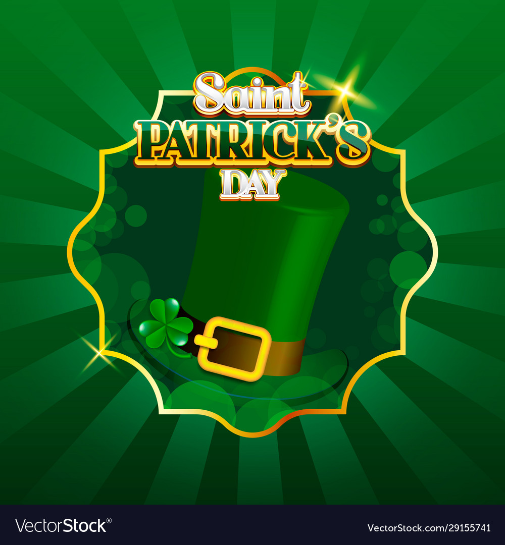 Saint Patricks Day Leprechauns Hat Royalty Free Vector Image