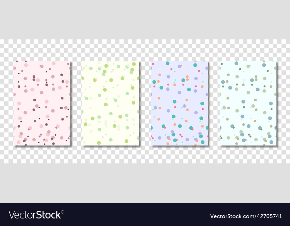 Set of colorful dots seamless pattern vector image Set of colorful dots seamless pattern