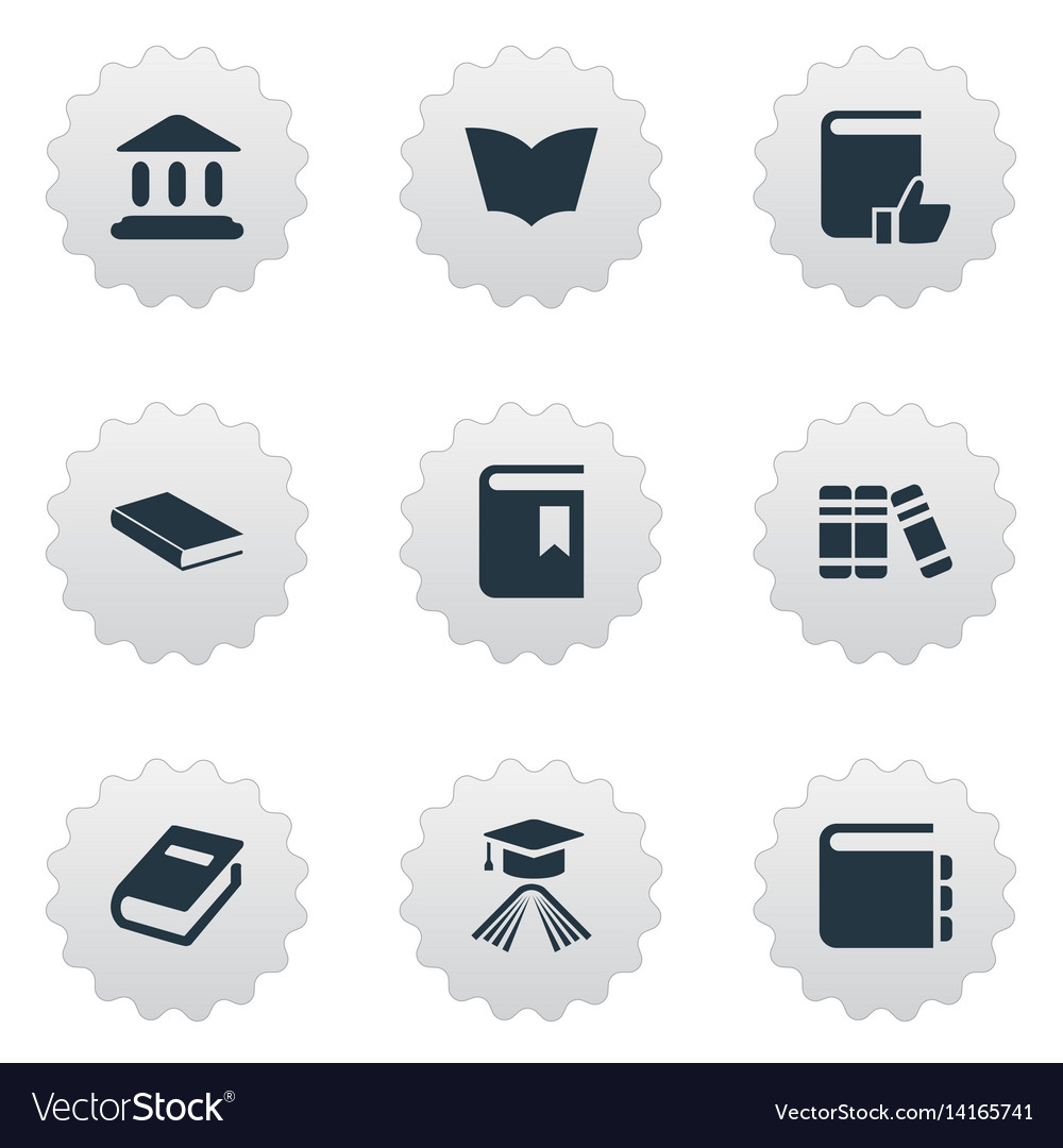 Set of simple reading icons