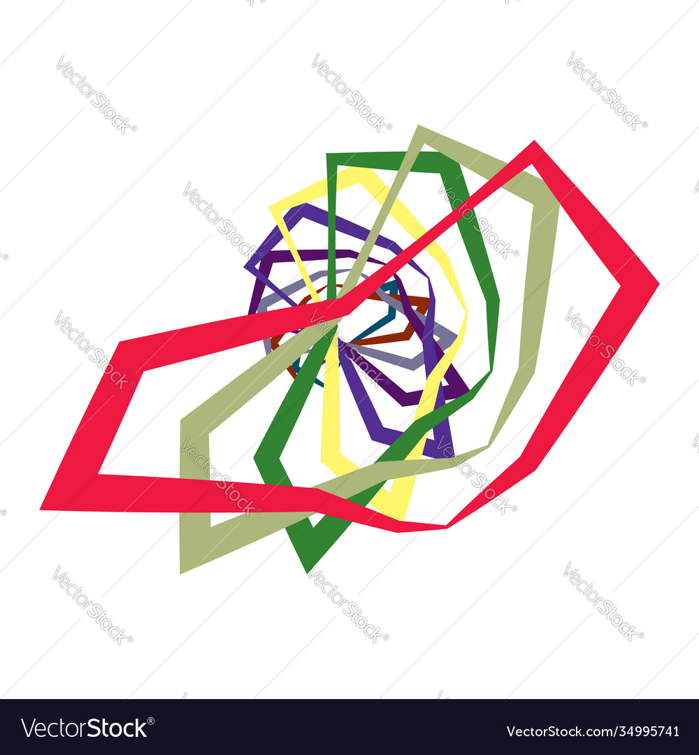 Spiral swirl twirl element set abstract vector image Spiral swirl twirl element set abstract