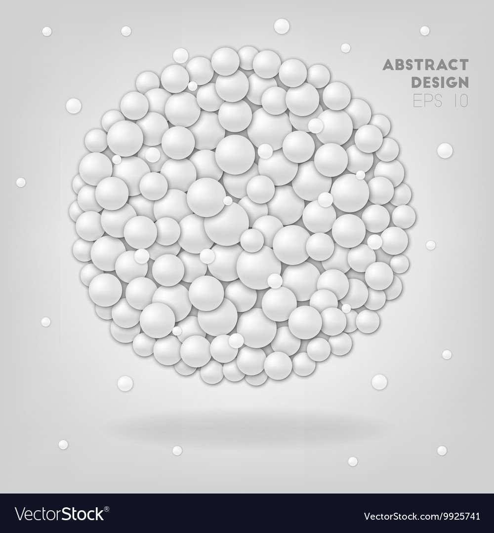 White abstract circles in sphere