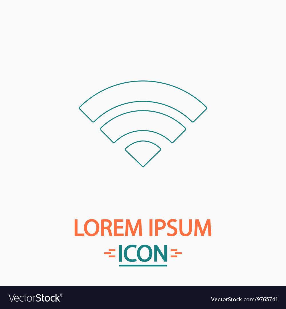 Wifi computer symbol vector image Wifi computer symbol