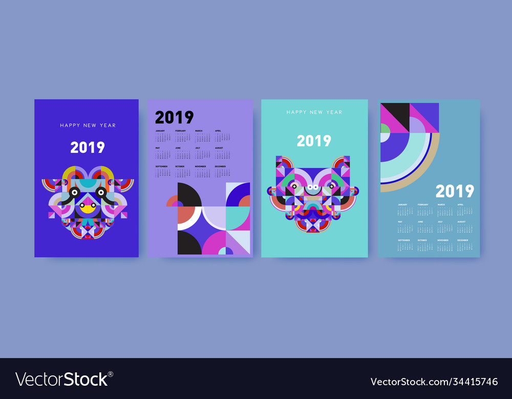 2021 calendar design template with colorful vector image 2021 calendar design template with colorful