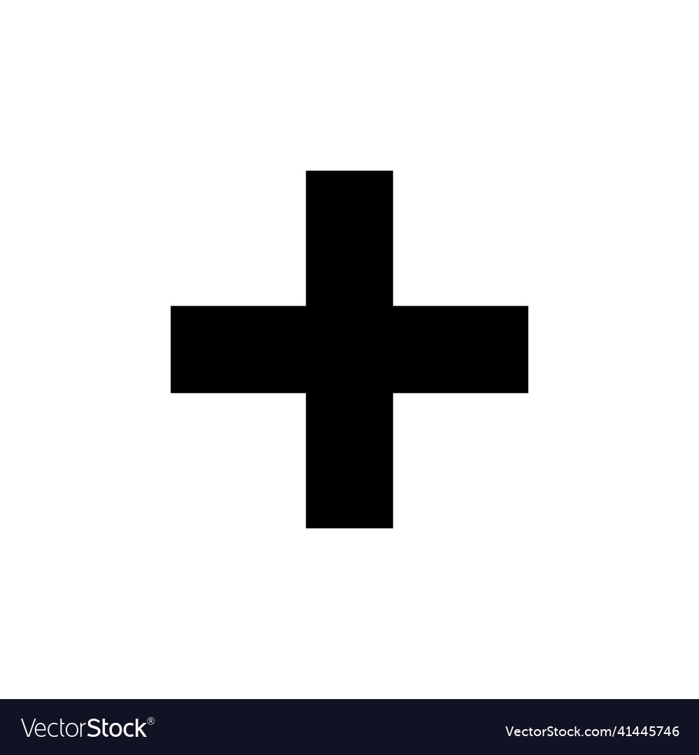 Add plus icon flat design image vector image Add plus icon flat design image