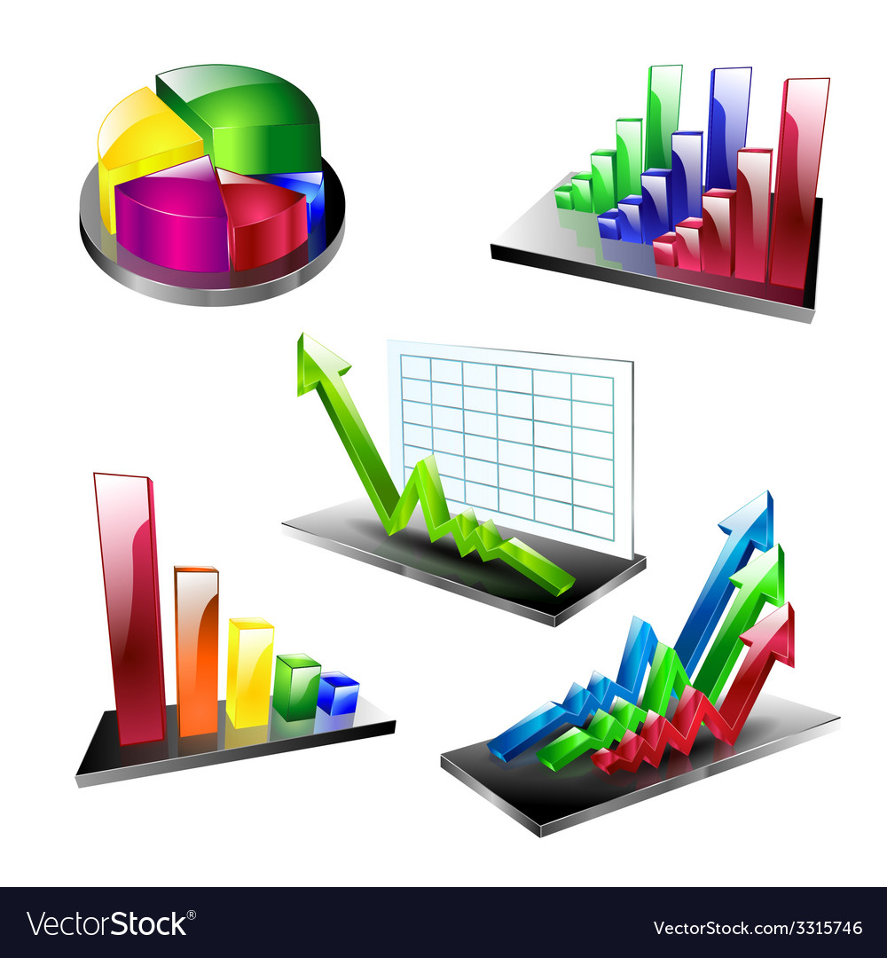 Business plan symbol element set icons arrow