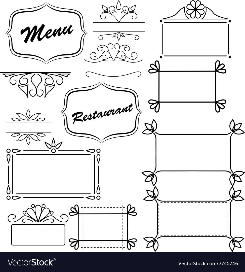Design element for menu