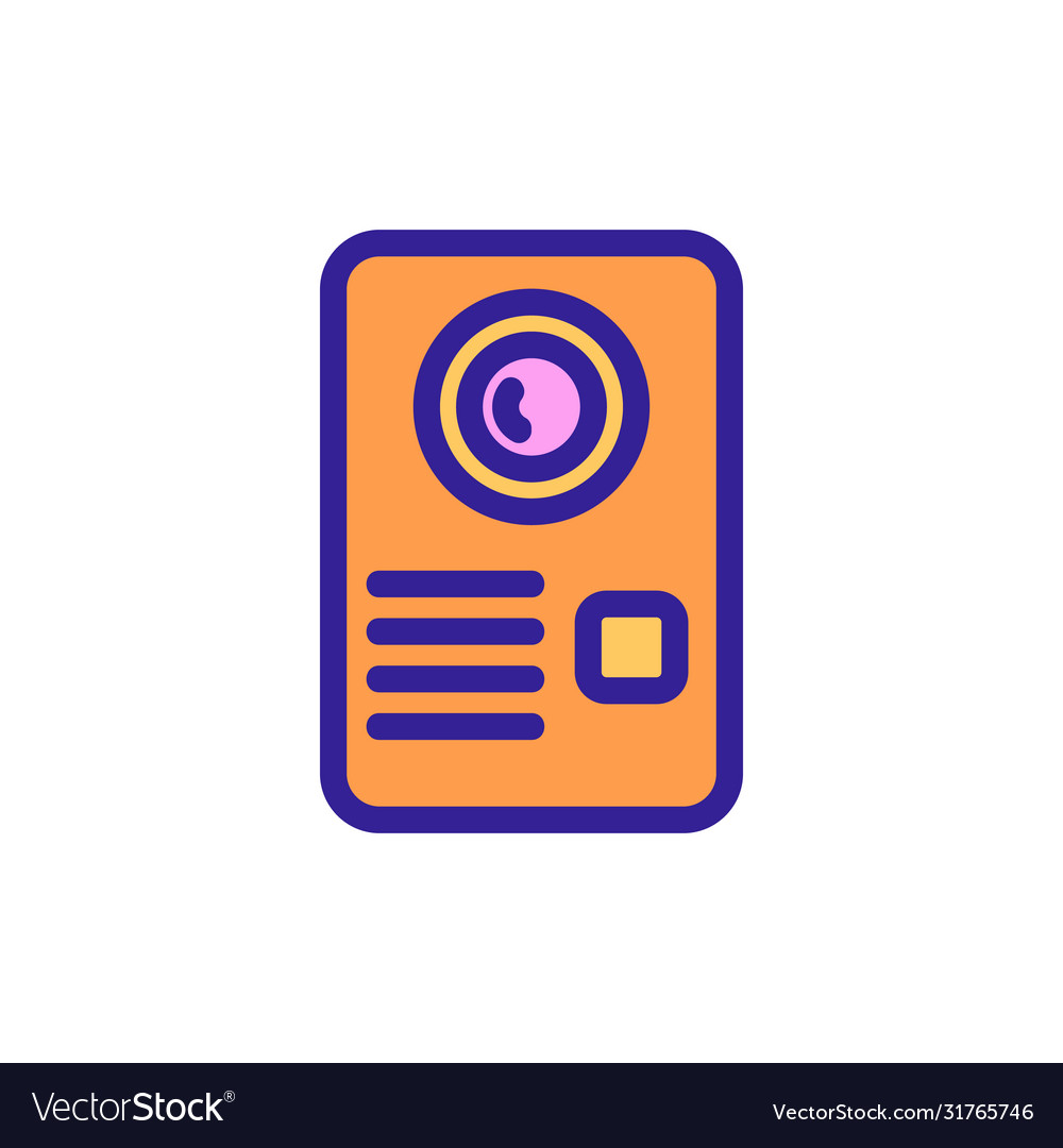 Intercom alarm device icon outline