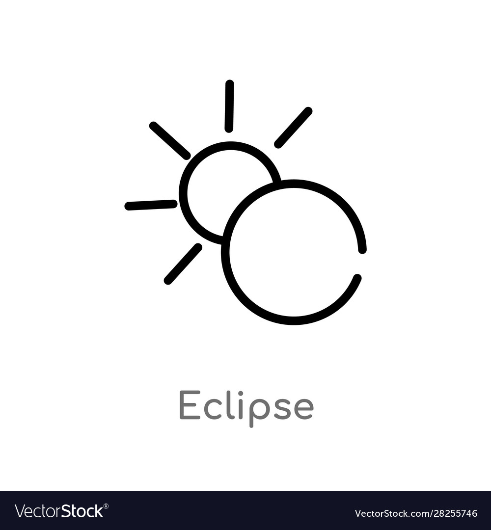 Isolated Eclipse Line Icon