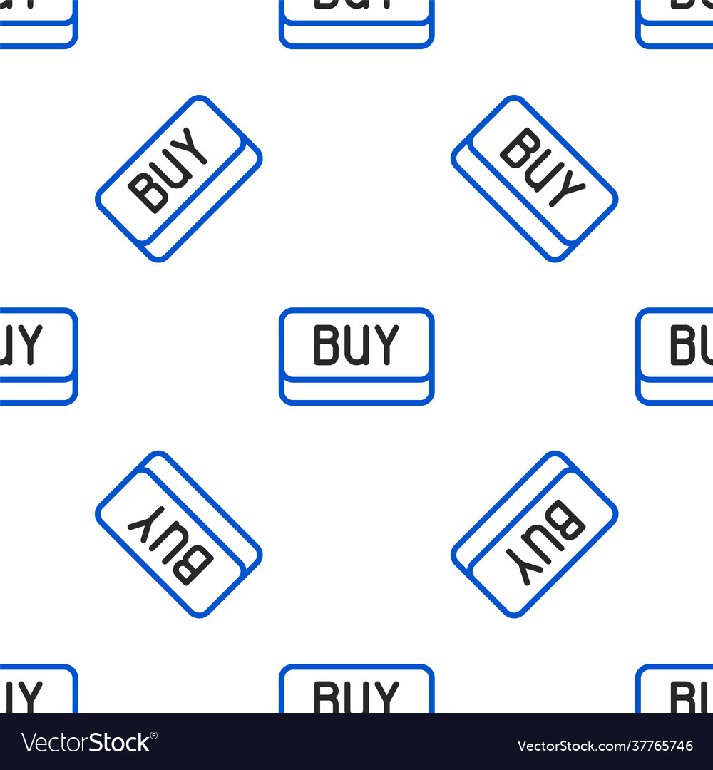 Line buy button icon isolated seamless pattern Vector Image Line buy button icon isolated seamless pattern