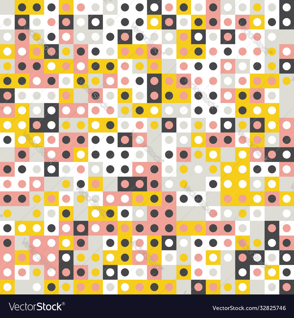 Random colored abstract geometric mosaic pattern vector image Random colored abstract geometric mosaic pattern