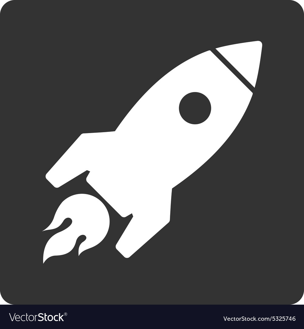 Rocket launch icon from commerce buttons overcolor