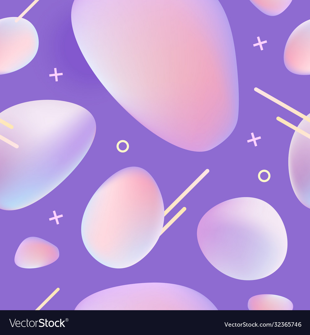 Seamless pattern with light liquid gradient drops vector image Seamless pattern with light liquid gradient drops