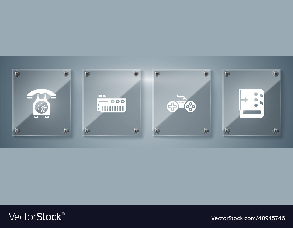 Set sound mixer controller gamepad music vector image Set sound mixer controller gamepad music