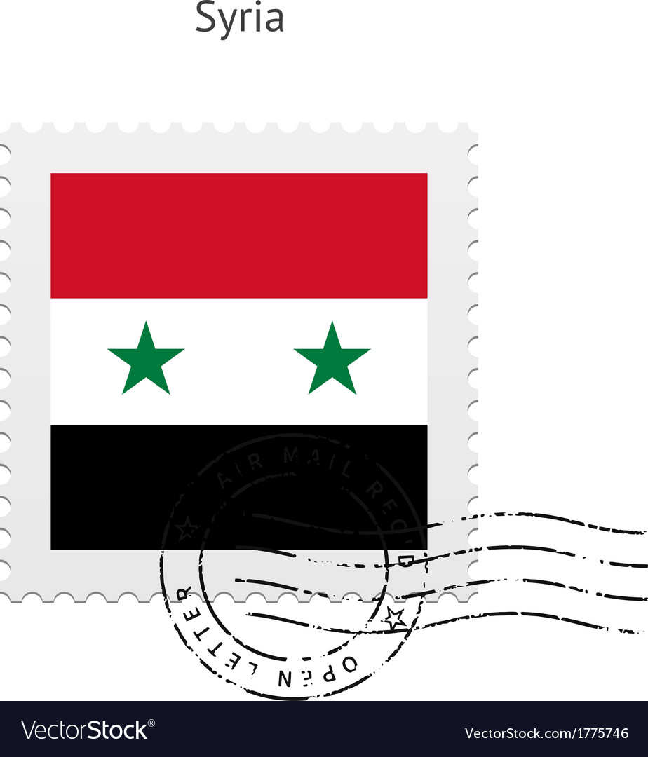 Syria flag postage stamp