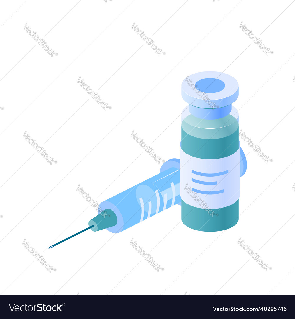 Impfung Konzeptbild im flachen Stil vector image Impfung Konzeptbild im flachen Stil