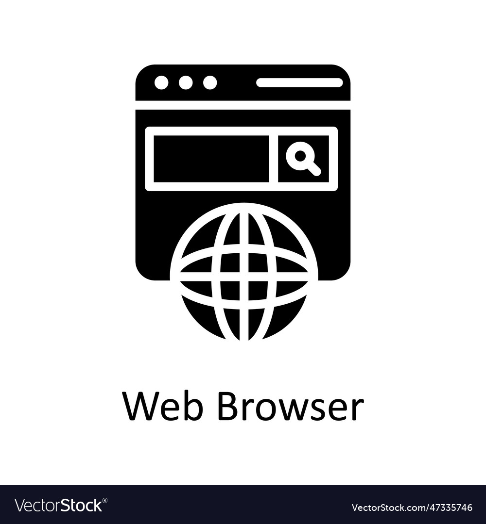 Web browser solid icon design