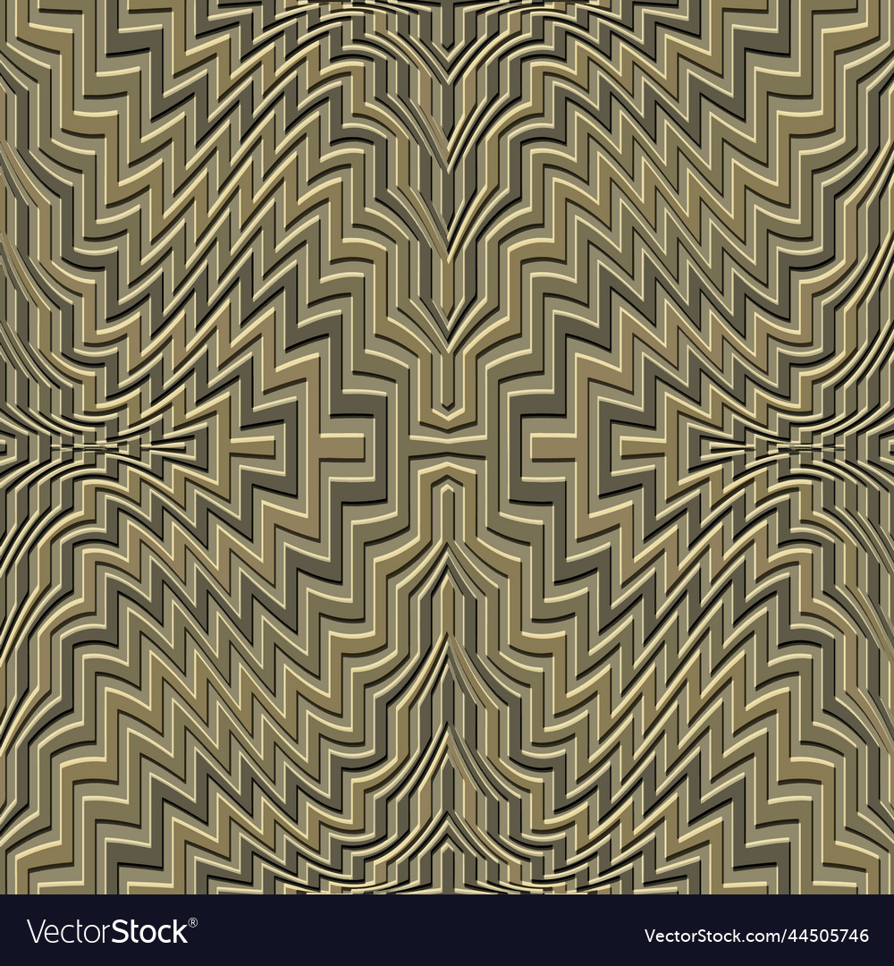 Zigzag 3d seamless pattern textured zig zag vector image Zigzag 3d seamless pattern textured zig zag