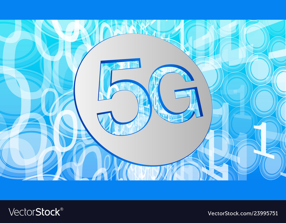 5th generation of mobile networks binary code vector image 5th generation of mobile networks binary code
