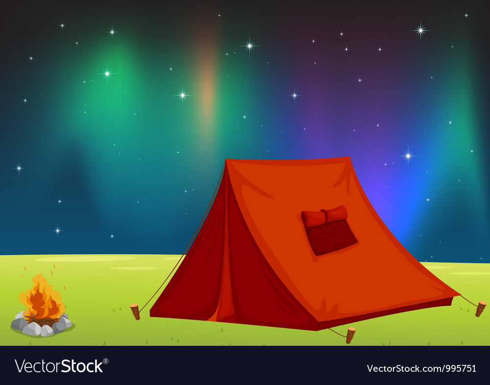 Camping field Royalty Free Vector Image - VectorStock