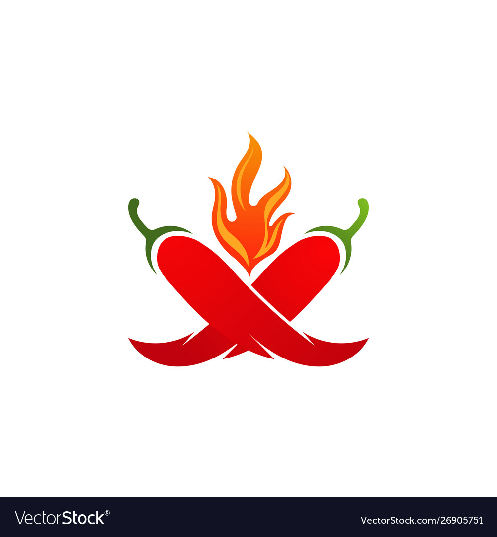 Chili-pepper icon flat