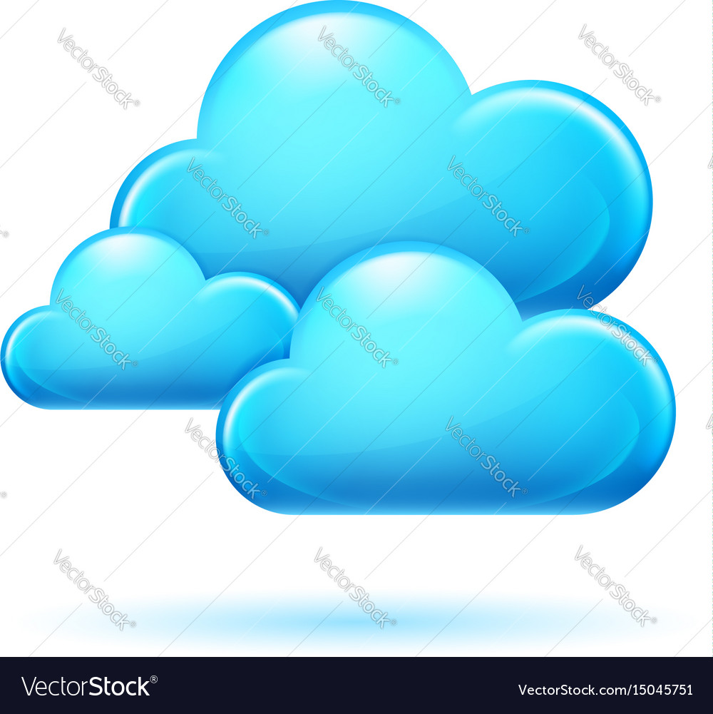 Wolken auf weißem Hintergrund für Design