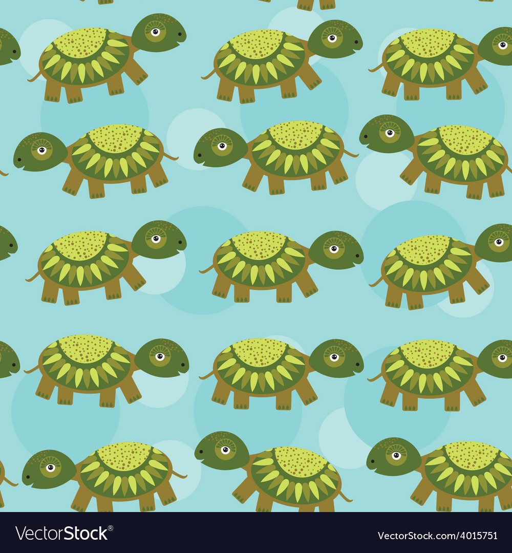 Cute Turtle Seamless Pattern